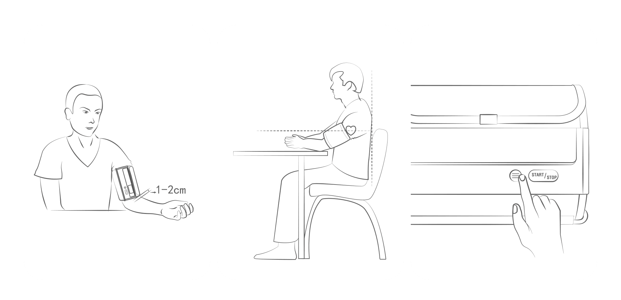 WiFi Blood Pressure Monitor with EKG. Average 3 Blood Pressure Readings
